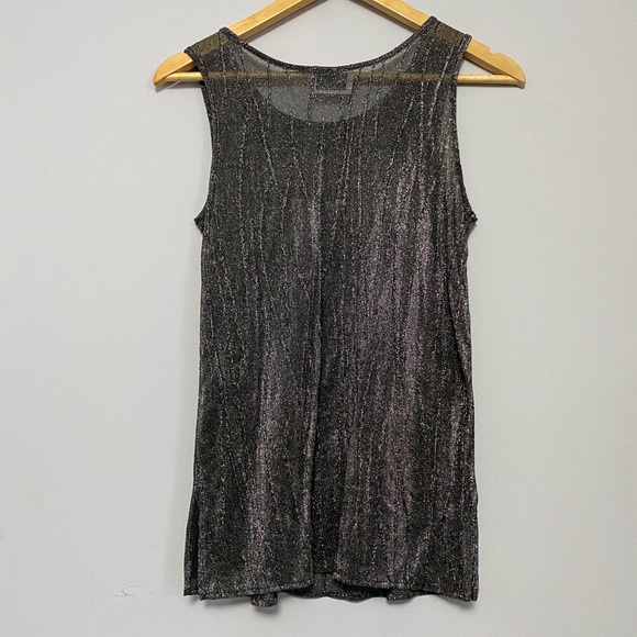 Vintage Y2K silver lurex tank top - Picture 2 of 3